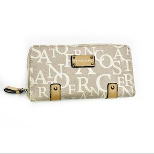 Franco Sarto Catherine Check Wallet Tan & Cream